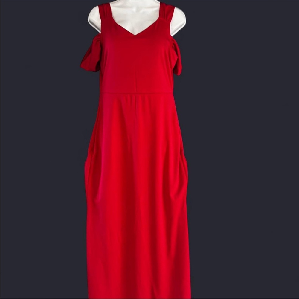 SHEIN Vibrant Red Maxi Dress